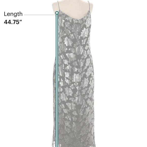 Club Monaco Jacquard Silk-Blend Black/Silver Slip Dress NWOT - Size 4 - Picture 10 of 13